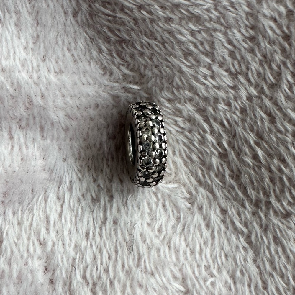 Authentic Pandora Clear Sparkle Spacer Charms